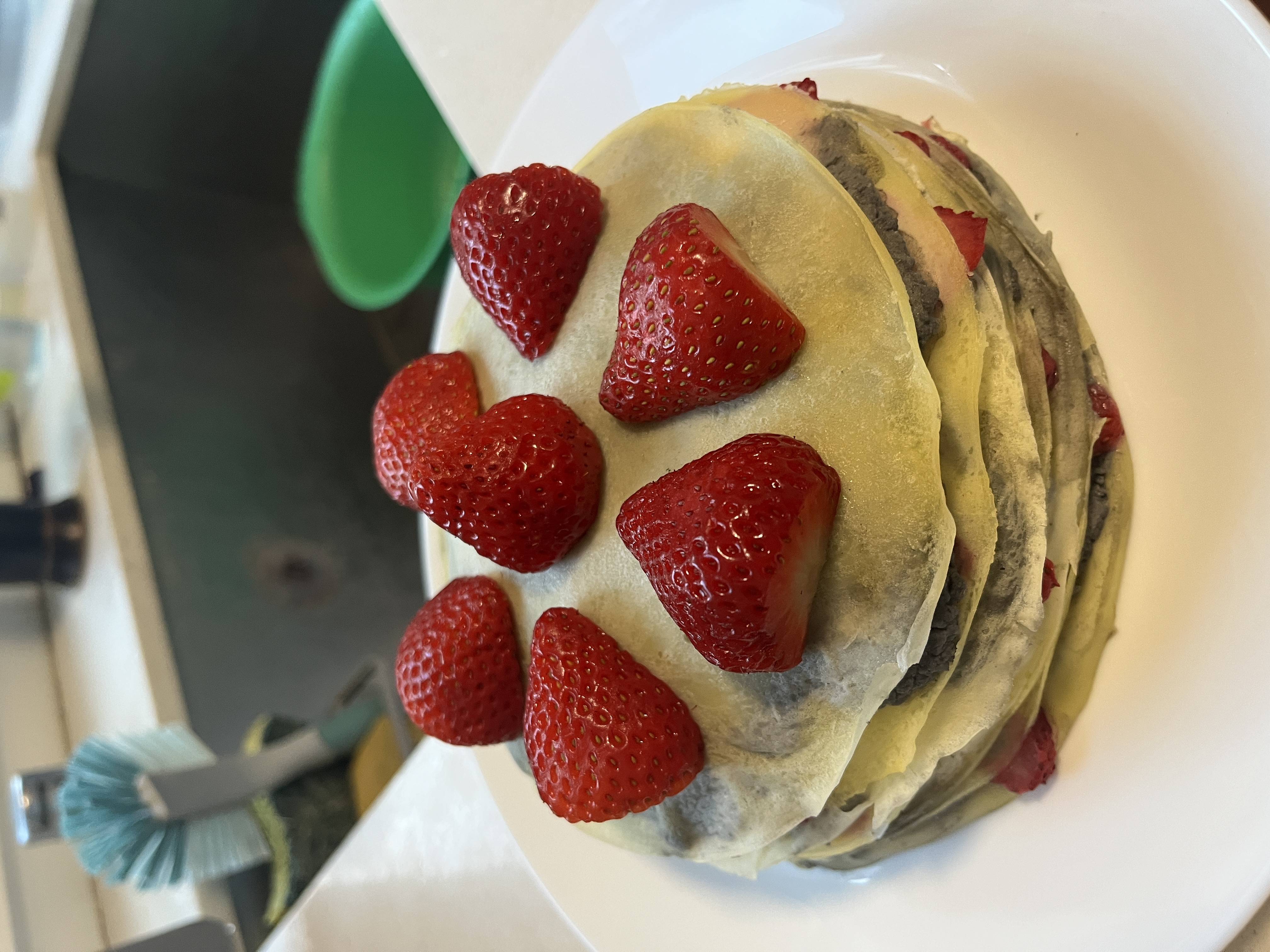 Sesame Strawberry Crepe Cake-progress_3.png
